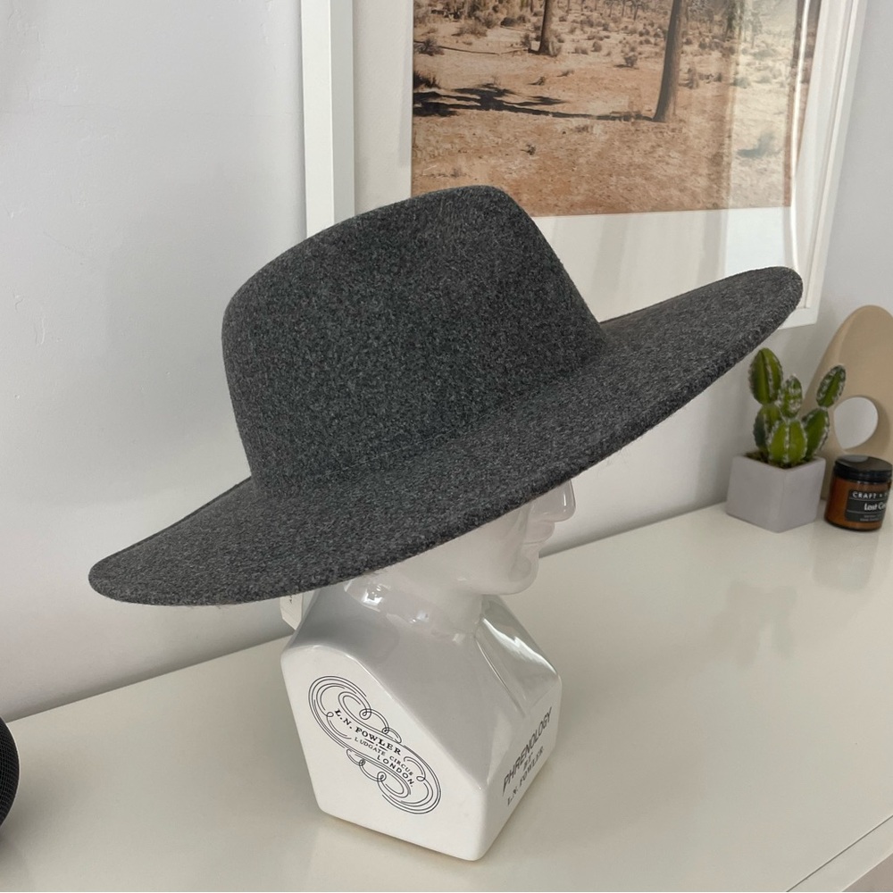Anthropologie Rancher Style Felt Hat - Gray - NWT